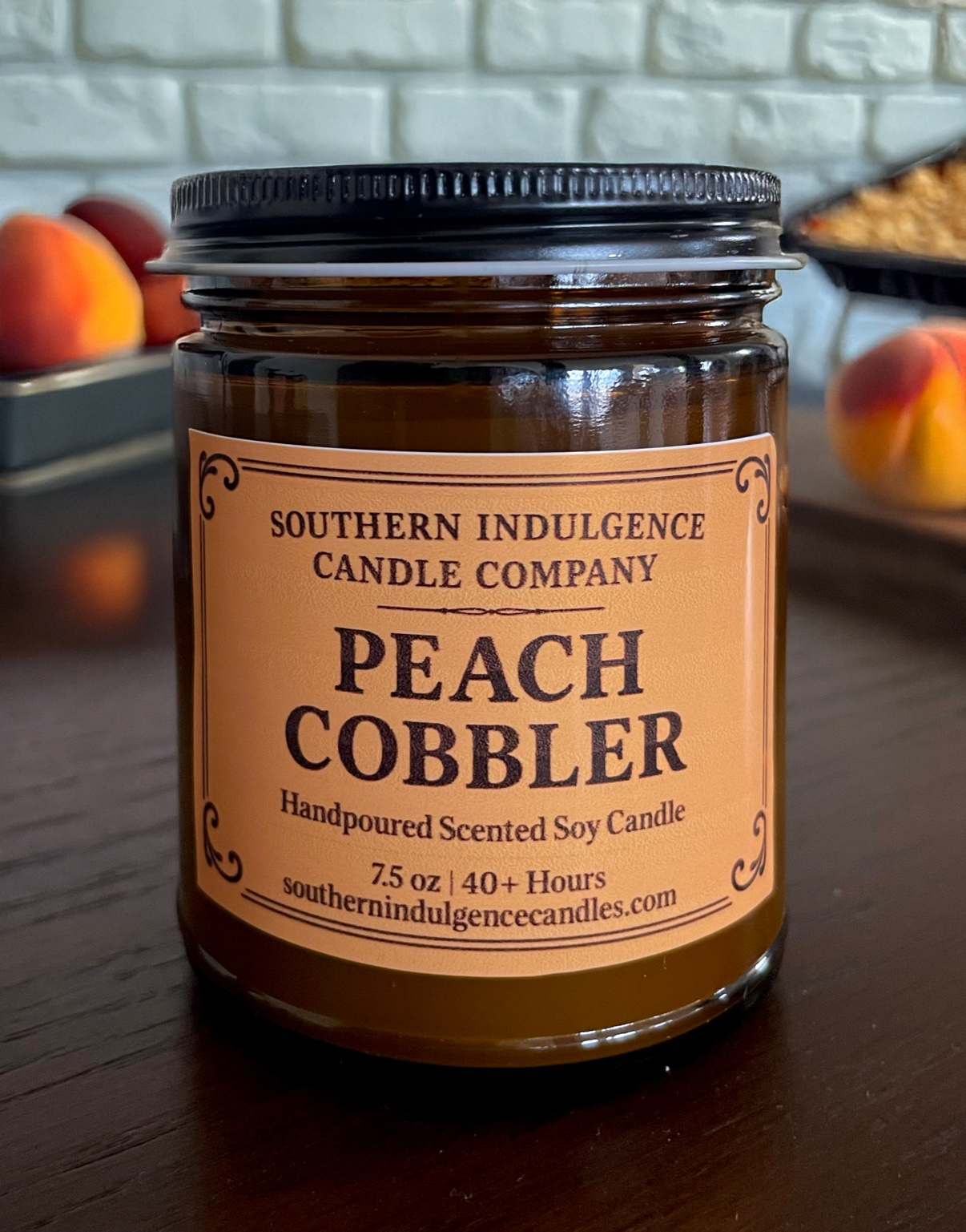 Peach Cobbler Jar Candle