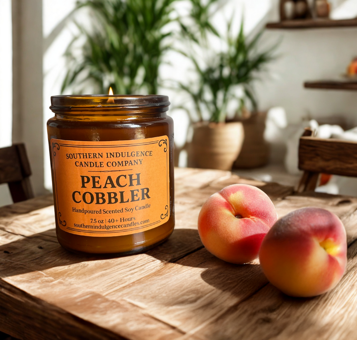 Peach Cobbler Jar Candle