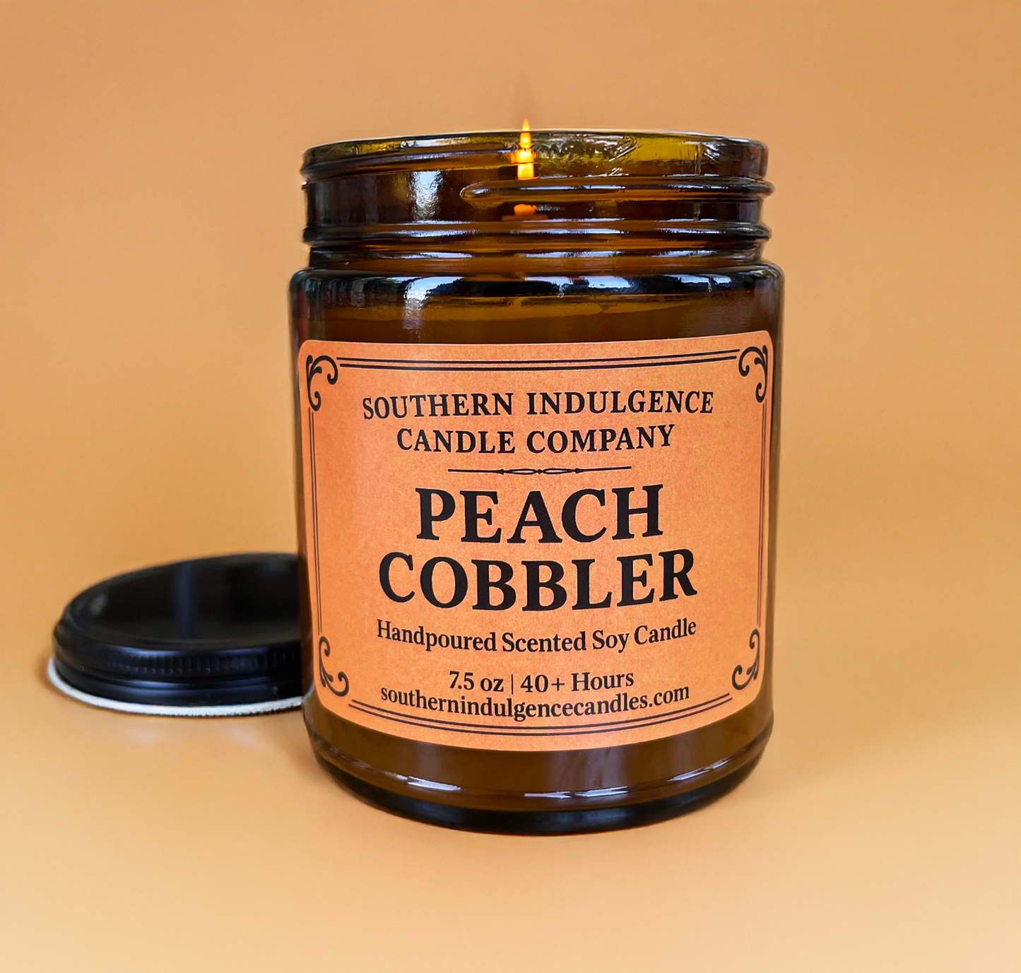 Peach Cobbler Jar Candle